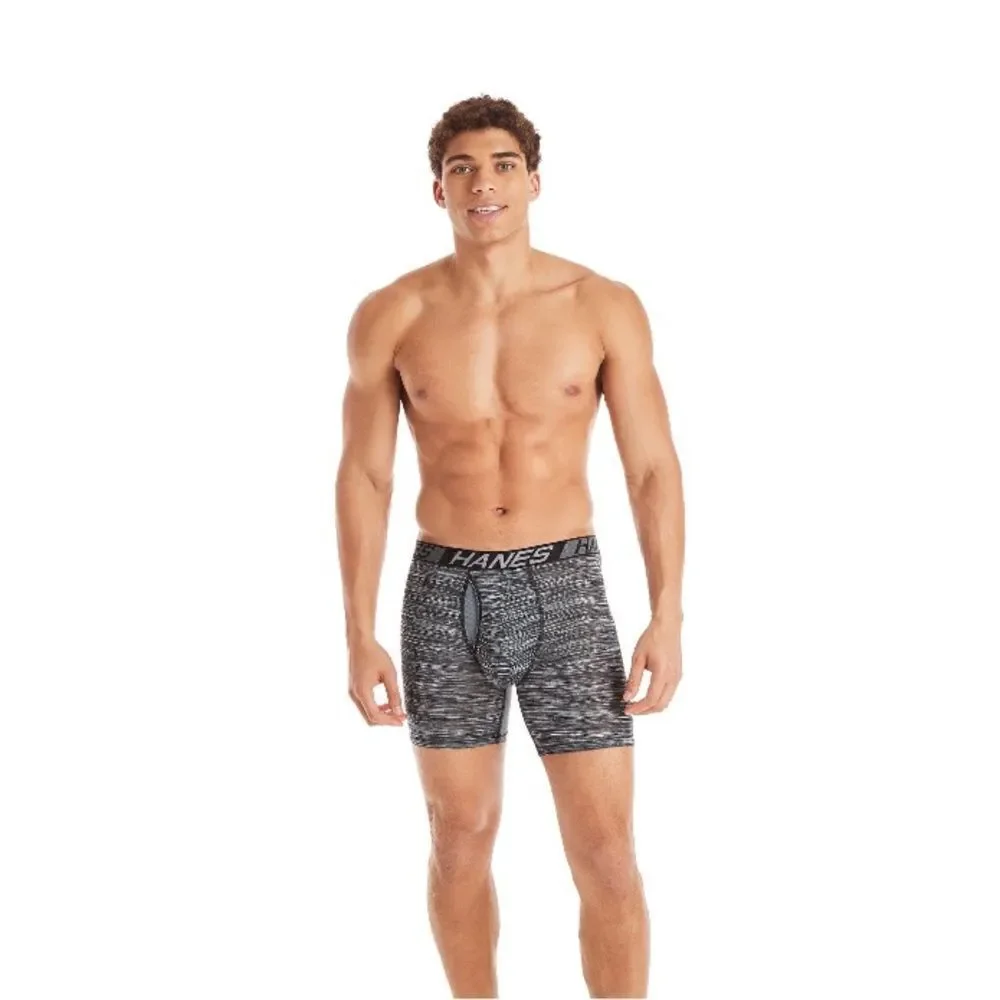 Hanes X-Temp Total Support Pouch Long Leg Boxer Briefs Underwear 2, 3-Packs S